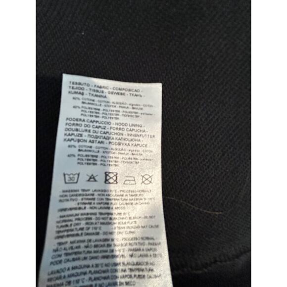 Armani Exchange Womens Black Hoodie Logo Cuffs Full-Zip Closure Size L - Picture 7 of 10